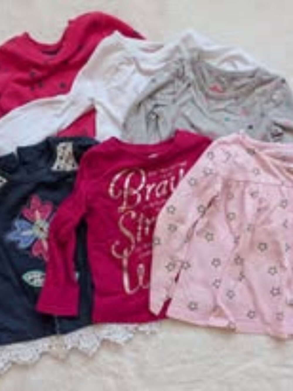 6 long sleeve Toddler girls shirts/sweatshirts 18-24M